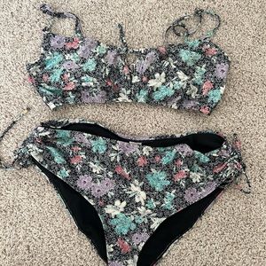 High Wasted Flower Swim Suit